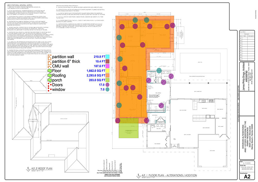 Colored Markups Perry Residence